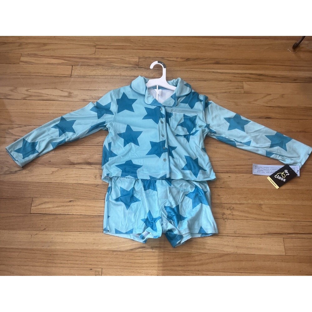 Girls 2 Piece Long Sleeve Shorts Pajama Set Art Class Size: M (16) NWT